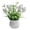 T2#White, variant on Artificial Daisy Potted Flowers, Fake Silk Bonsai with White Pot, Realistic Faux Flower Arrangement for Home Office Kitchen Bathroom Decor, Indoor Outdoor Artificial Plant