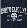 thumbnail image 2 of North Carolina Cute Footprints Beach Womens Slim Fit Graphic Tee Brisco Brands M, 2 of 5