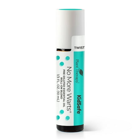 Plant Therapy KidSafe No More Warts Essential Oil Blend Pre-Diluted Roll-On 100% Pure, Natural Aromatherapy, Therapeutic Grade 10 mL (1/3 oz)