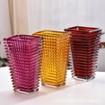 thumbnail image 2 of Transparent Crystal Vase Square Edges and Corners Glass Vases Hydroponics Glass Flowers Pots Flower Arrangement Desk Decoration (Gray), 2 of 5