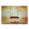 thumbnail image 1 of Hummingbirds Cutting Board, Red Hammock and Hummingbird in a Peaceful Lake Fantasy Scene, Decorative Tempered Glass Cutting and Serving Board, Large Size, Orange Burgundy, by Ambesonne, 1 of 1