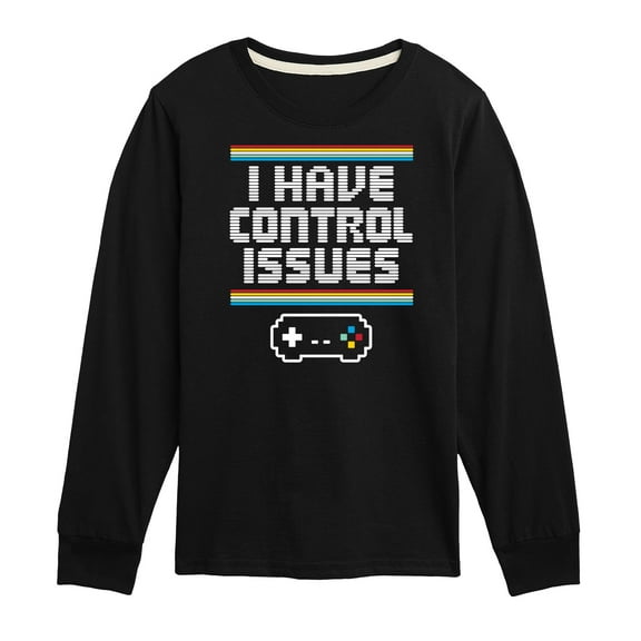Instant Message - Gamer - I Have Control Issues - Toddler & Youth Long Sleeve Graphic T-Shirt