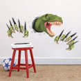 thumbnail image 3 of RV Pegatinas de pared de dinosaurio 3D, pegatinas de pared, calcomanías murales para dormitorio, sala de estar, pared de TV Rojo Verde, 3 of 5