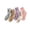 Pink (5 Pair), variant on WREESH 5 Pairs Girls Socks Kids Toddler Big Little Girls Fashion Cotton Crew Cute Socks Brown