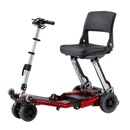 FreeRider USA Luggie Standard-Folding Mobility Scooter, Red