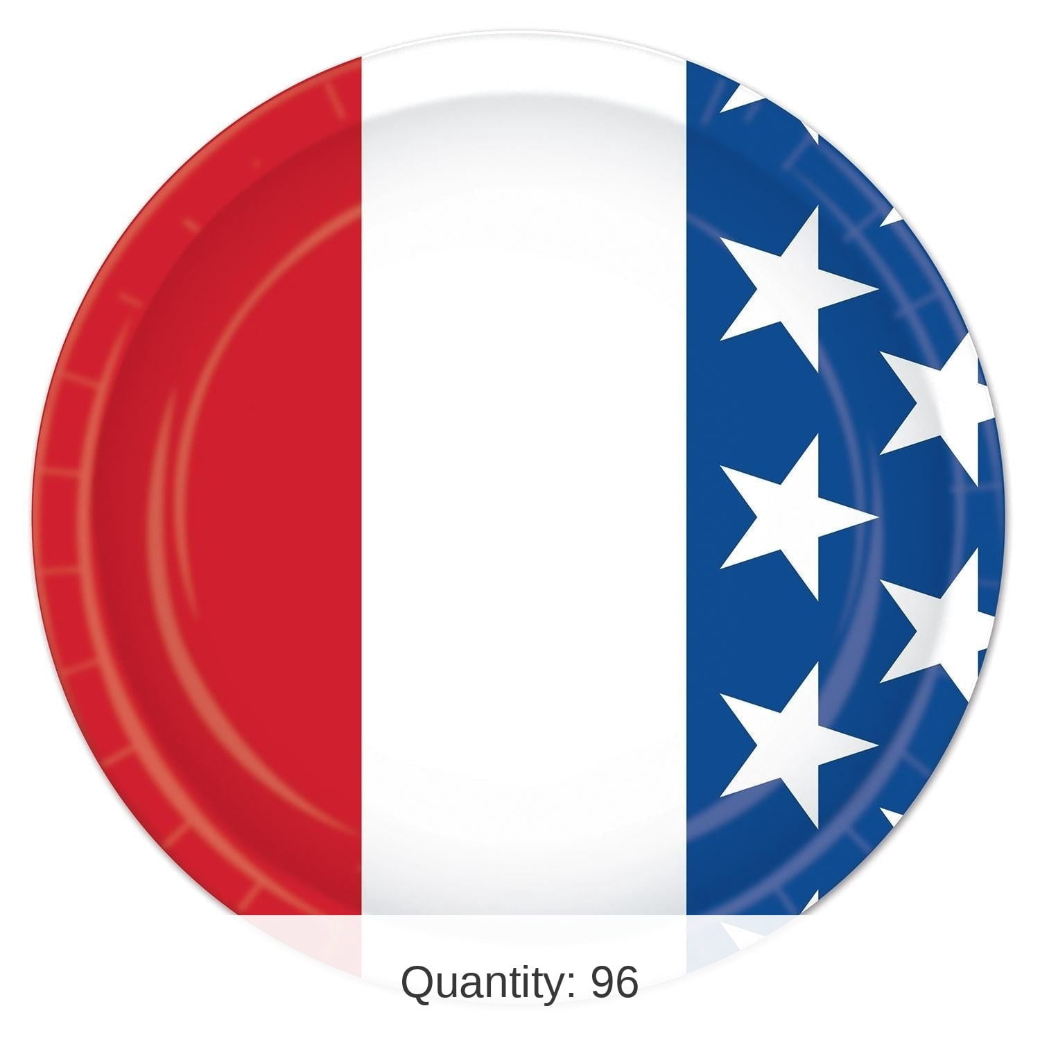 96 Pack Beistle Patriotic Theme Paper Plates 7 inch