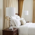 thumbnail image 3 of Crystal Glass Table Lamps for Home and Bedroom Decor - Decorative Accent for Living Room, Nightstand, and Bedside - Indoor Lighting for Office and Study Desk - Set of 2, 28", Silver & Metallic, 3 of 12