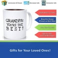 thumbnail image 3 of Personalized Gift For Grandpa From Granddaughter 11 Oz. 2 Toned Mug For Grandpa Fathers' Day Gift Grandfather Papa New Granddad Grandpa You're The Best!, Father’s Day Mug, Gifts For Dad, Unique Fathe, 3 of 4