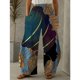 thumbnail image 1 of Pantalones de mujer europeos y americanos con estampado de grafiti, pantalones casuales holgados con bolsillos, 1 of 6