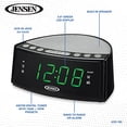 thumbnail image 5 of JENSEN JCR-160 JCR-160 Radio reloj despertador digital AM/FM doble, negro, 5 of 5