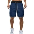 thumbnail image 1 of Viluyesy Men Summer Training Shorts,with Drawstring Breathable Solid Color Bike Shorts Navy M, 1 of 3