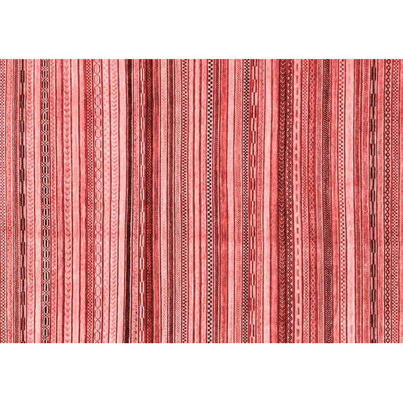 Ahgly Company Machine Washable Indoor Rectangle Abstract Red Modern Area Rugs, 5' x 7'