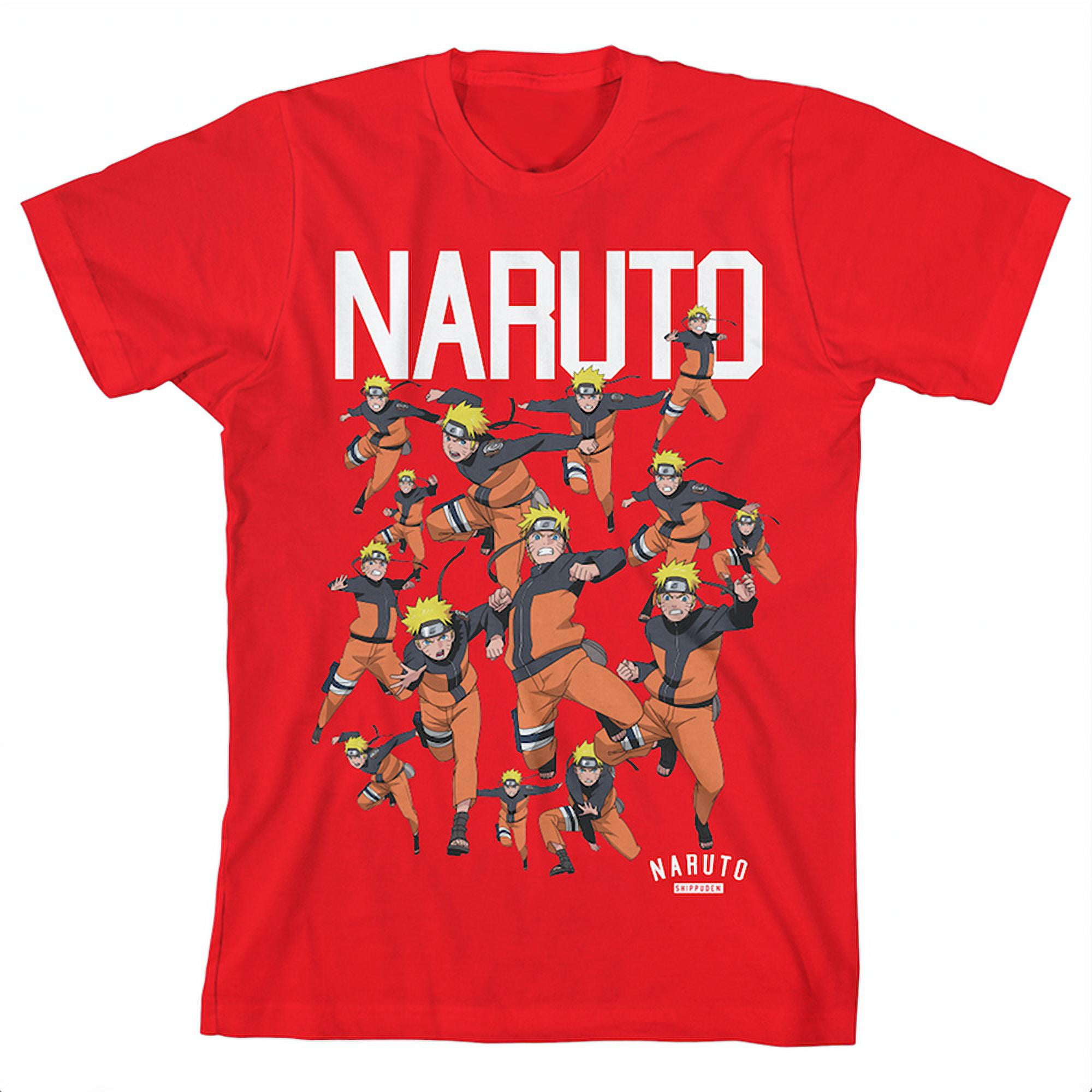 Naruto Character Squad Youth Red Graphic Tee-L