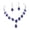 Blue, variant on SmartBy 1 Set Women Necklace Earrings Water Drop-shaped Rhinestone Jewelry Sparkling Bright Luster Jewelry Set for Prom