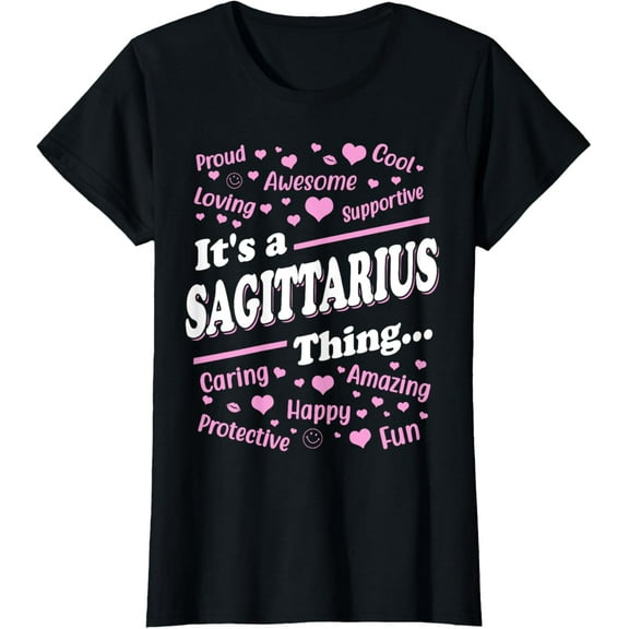 It's a Sagittarius Thing Sagittarius Zodiac Sign Nov Dec Bir T-ShirtMen's and women's gift, black and white T-shirt, size: Extra large S-4XL