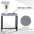thumbnail image 4 of POCASSY Outdoor Metal Square Side Table Small End Table - Gray, 4 of 5