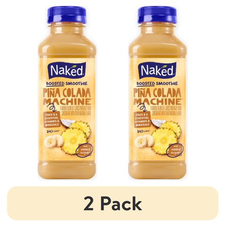 (2 pack) Naked Boosted Smoothie Pina Colada Machine, 15.2 fl oz Bottle