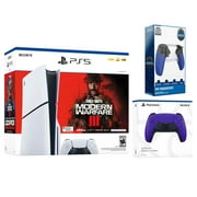 Sony PlayStation 5 Slim Disc Call of Duty Modern Warfare 3 Bundle with Extra Galactic Purple Controller and Surge Trigger Kit
