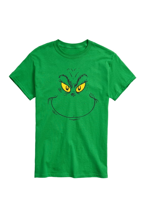 - Grinch Face Costume - Men's Short Sleeve Graphic T-Shirt