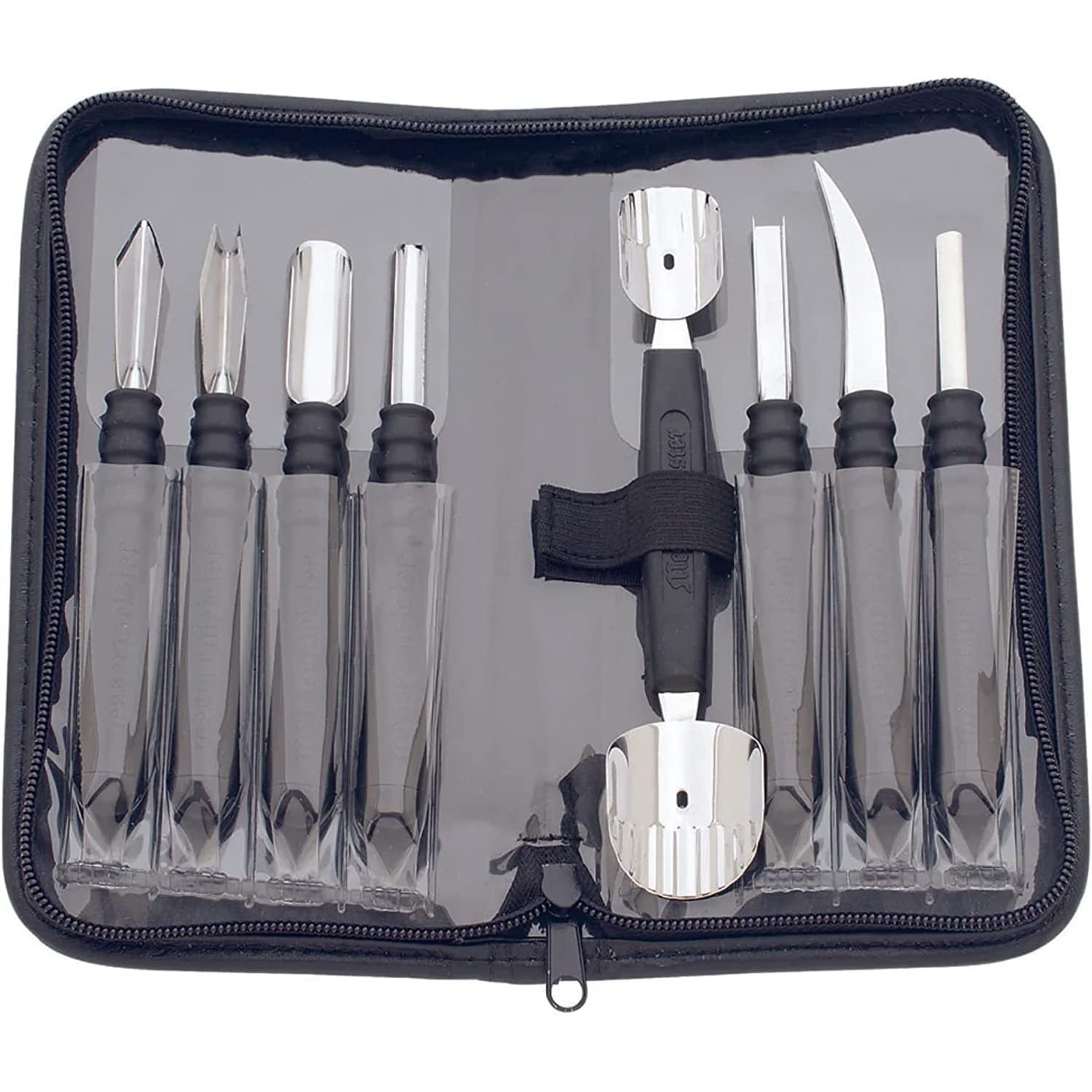 CYQUIO 9Piece Garnishing Tool Set MostUsed Fruit, Vegetable