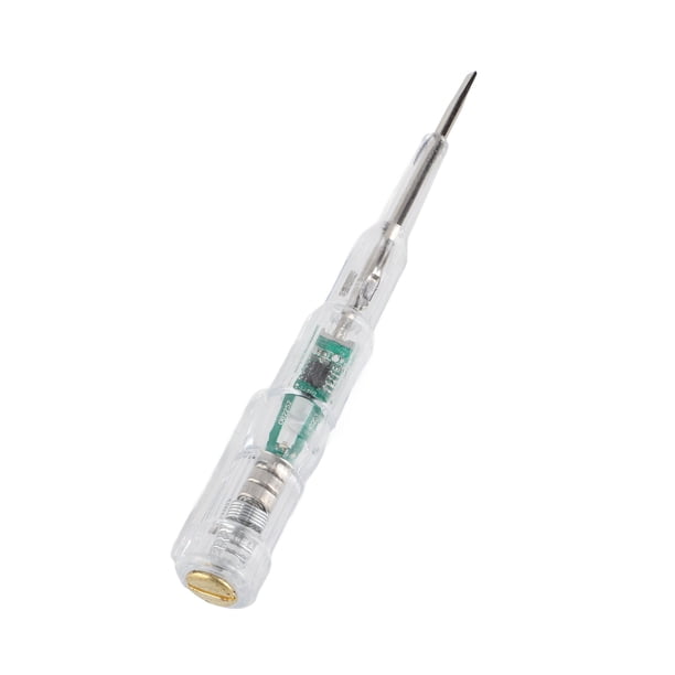 Destornillador Probador De Voltaje, Probador Eléctrico Inductivo De Punta De 3 Mm De Alto Brillo, Pluma Con Indicación LED Segura Para Detección De Encendido Y Apagado De Línea