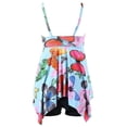 thumbnail image 2 of KVMeteor Women's Plus Size Irregular Floral Print Spaghetti Strap Swimsuit, 2 of 3