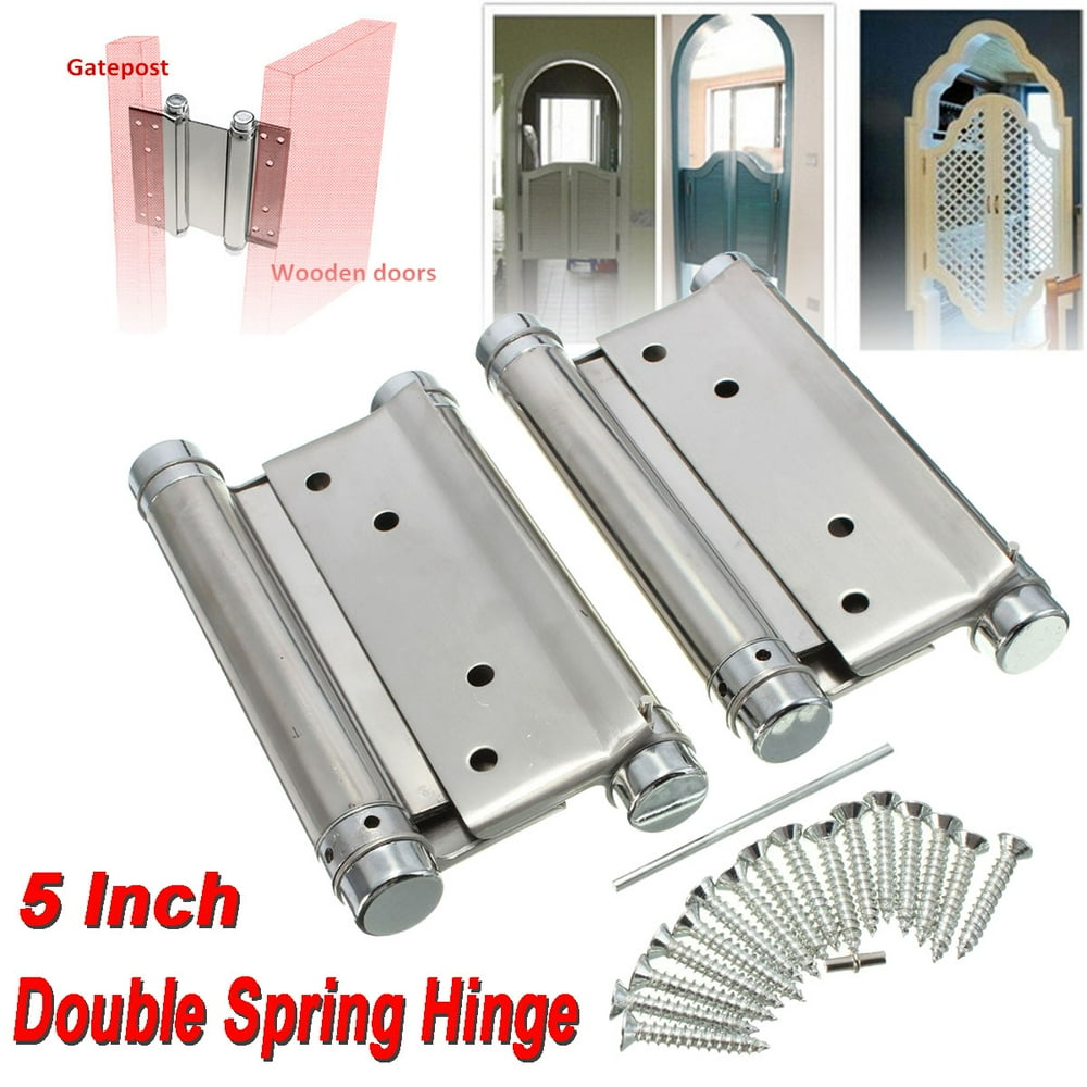 A Pair 3"/4"/5" Heavy Duty Steel Double Action Spring Hinge Swing Saloon Cafe Western Door