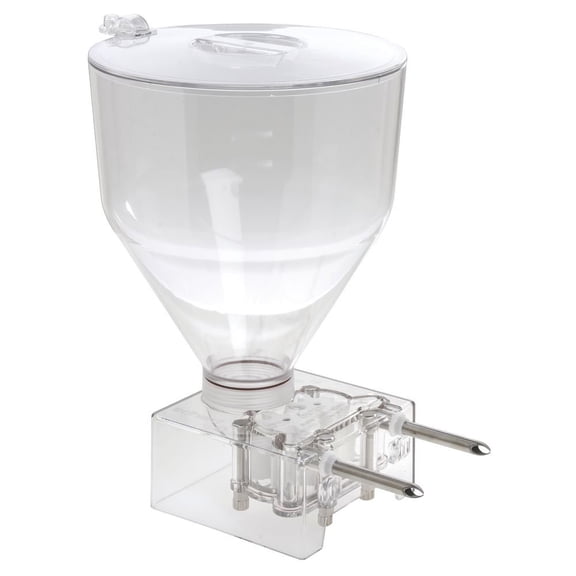 Edhard 6 Qt Clear Double Spout Donut/Pastry Filler Unit