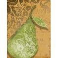 thumbnail image 2 of Stimson, Diane 25x32 Black Ornate Wood Framed with Double Matting Museum Art Print Titled - Green Pear Damask, 2 of 4