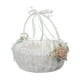 thumbnail image 1 of Cesta de Boda Cesta de Niña de Flores Hermosa Cesta de Flores Pequeña Portátil Pajarita de para Ocasiones Especiales Cumpleaños Mar Rosa, 1 of 8