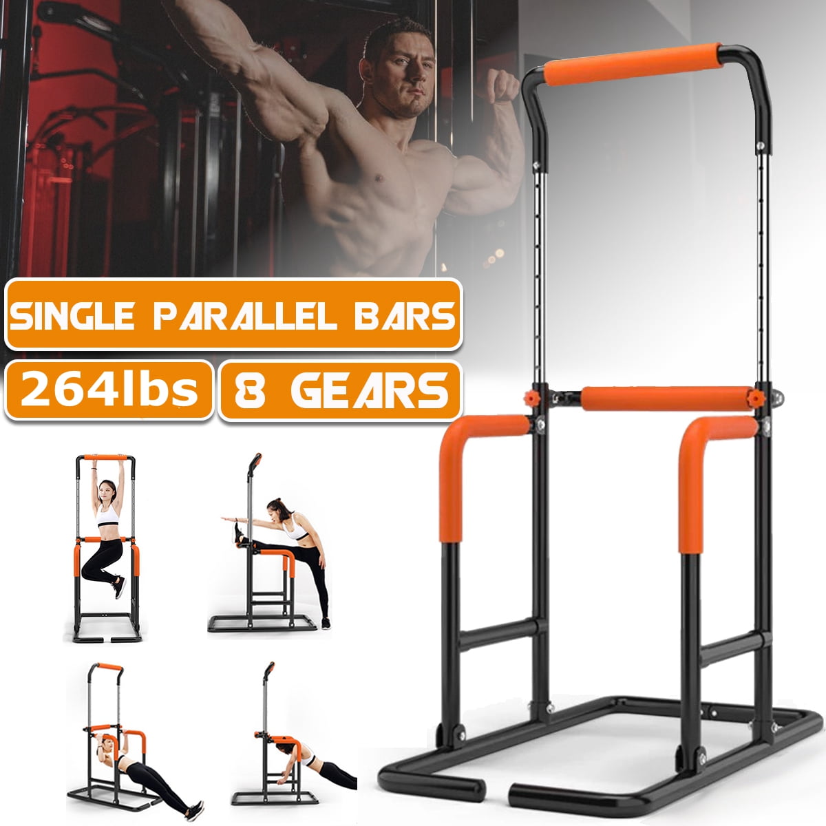 Dip Stands Sports Strength Training Equipment HOMCOM Multifunctional 