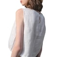 thumbnail image 2 of Amazhiyu Women's Linen Reversible Wear Crop Tops Casual Simple Sleeveless Tank Top, 2 of 5