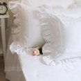thumbnail image 2 of DEKAXID 1 pieza Princesa Blanco Puro Doble Capa Encaje Volante Algodón Boda Puro Algodón Ropa de Cama Funda de Almohada Funda de Almohada Decoración de Otoño, 2 of 4