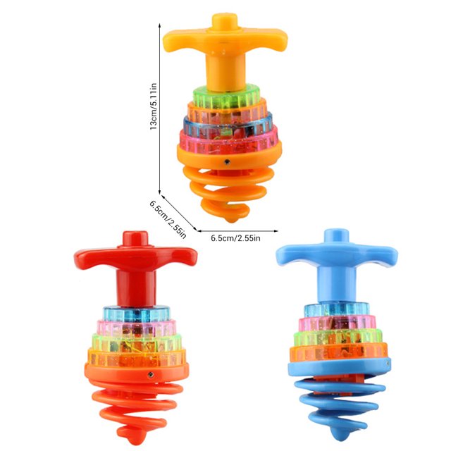 Juguetes multifuncionales, juguete giratorio con luces LED intermitentes de colores aleatorios y durabilidad extendida