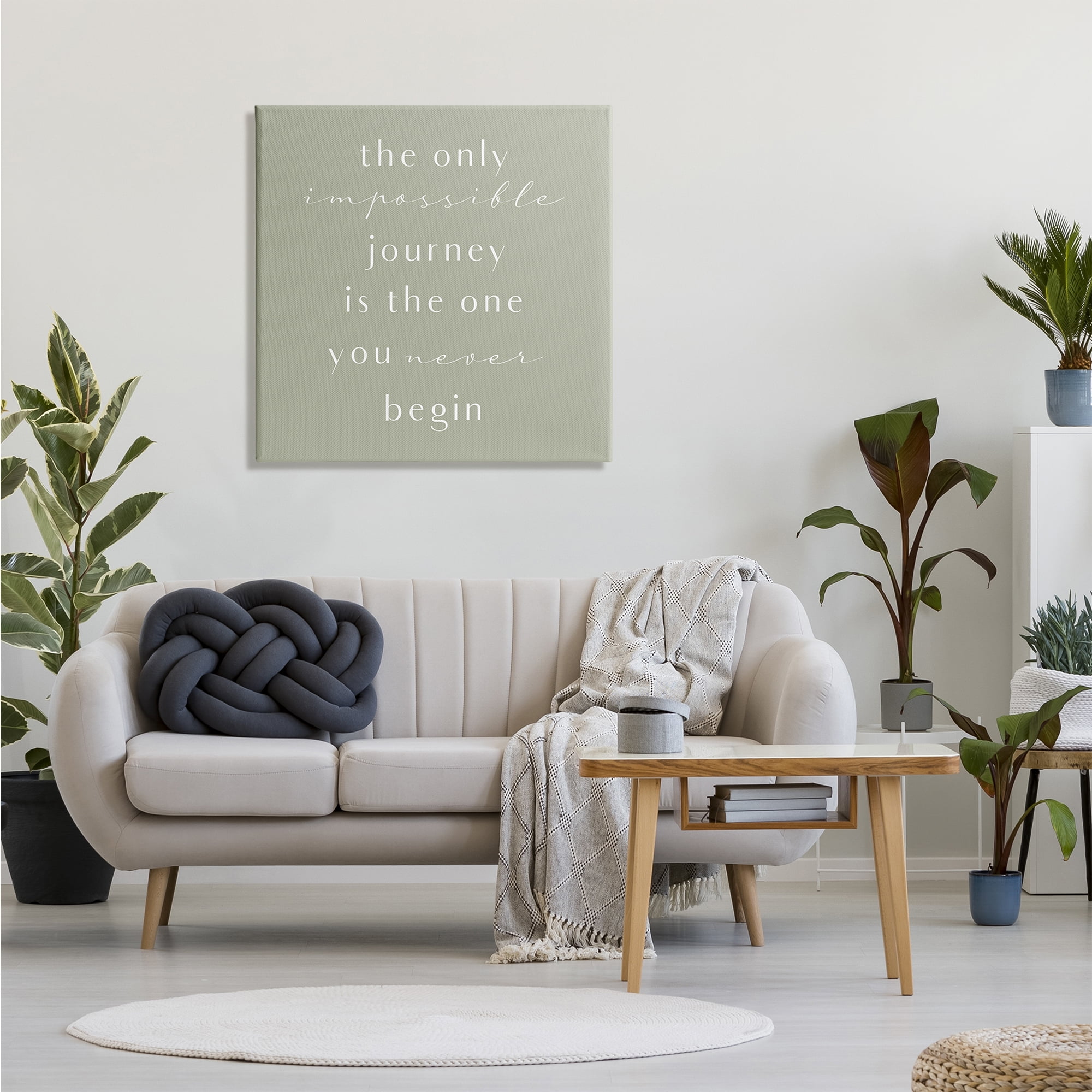 Stupell Indtries Impossible Journey Is One You Never Begin Phrase,30 x 30,Design by Birch&Ink