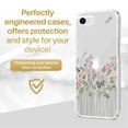 thumbnail image 2 of Case Yard iPhone-SE Case Clear Soft & Flexible TPU Ultra Low Profile Slim Fit Thin Shockproof Transparent Bumper Protective Cover Drop Protective Cell Phone Cases (Floral Flowers), 2 of 8