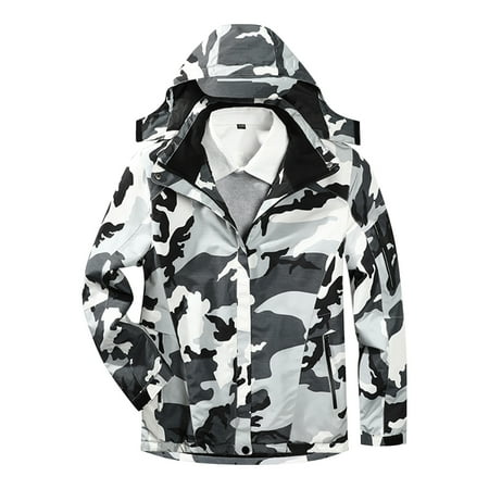 

Dadaria Mens Heated Jacket Unisex Casual Three-zone Zharging Heating Hooded Camouflage Ski Heating Kacket Camouflage XXXXL Unisex