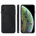 thumbnail image 2 of Wallet Case Designed for iPhone XS Max, Classic Slim 2 Credit Card Holders Lychee Texture Synthetic PU Leather Anti-shock Lightweight Phone Case Cover for iPhone XS Max, Black, 2 of 6