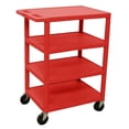 thumbnail image 3 of LUXOR BC45-G Four Flat-Shelf Structural Foam Plastic Cart, 3 of 3