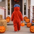 thumbnail image 3 of Dwelliawo Big Mouth Monster Onesie Pajamas, Unisex Adult Silly Pajamas Plush One Piece Cosplay Suit Loungewear Red 100, 3 of 4