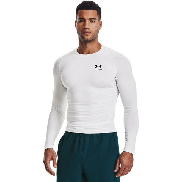 Camiseta Under Armour Armour HeatGear Compression para hombre, color blanco