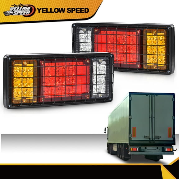 40 LED Tail Turn Signal Brake Reverse Running Lights For Truck Trailer RV Camper
