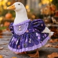 thumbnail image 7 of Halloween Black Cat Witch Porch Goose Outfit for 23 Inch Goose Statue, Purple Lace Dress with Bow Headband, Spooky Magic Witch Theme Front Porch Decor, Farmhouse Outdoor Lawn Decor, 7 of 7