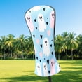 thumbnail image 2 of Golf Club Covers, LightBlue GhostHeart Premium PU Leather Driver Hybrid Putter Head Covers with Velvet Lining, Waterproof Golf Gifts for Men Women, 2 of 11