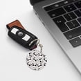 thumbnail image 6 of Naloa Cute Panda Print Round Keychain Keychain Key Ring, Key Tag, Key Chain Bulk for Gift Accessories (Round), 6 of 7