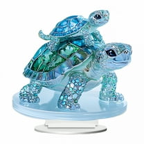 LAMIRO Elegant Sea Turtle Statue On Wave Marine Coastal Ocean Beach Decor Sea Turtle Gifts Figurine Beach Room for Home and Office Collectible Sculpture