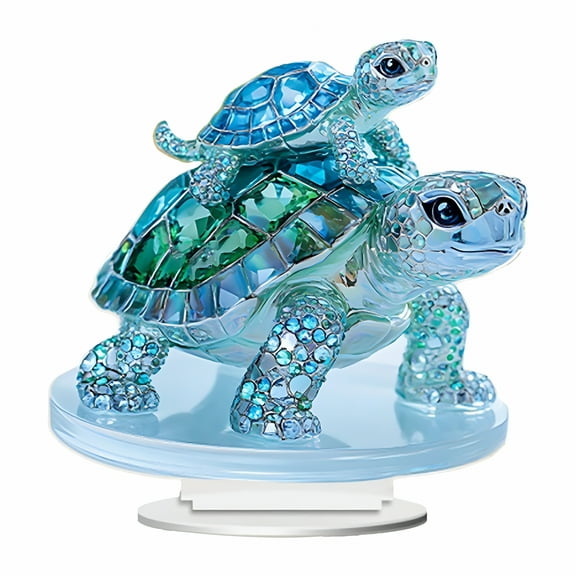 LAMIRO Elegant Sea Turtle Statue On Wave Marine Coastal Ocean Beach Decor Sea Turtle Gifts Figurine Beach Room for Home and Office Collectible Sculpture