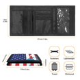 thumbnail image 6 of FUIALDOLG 4th of July Trifold Card Wallet Featuring Flag Blue Floral Design, Slim Portable Polyester Kids Wallet for Outdoor and Daily Use, 6 of 6
