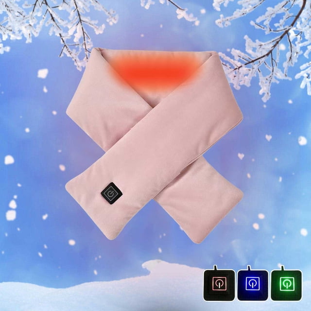 Grid Printed Heating Scarf Winter Warm Scarf Heating Scarf Three Gear Regulation USB Heater Heating Neck Brace Heating Pads