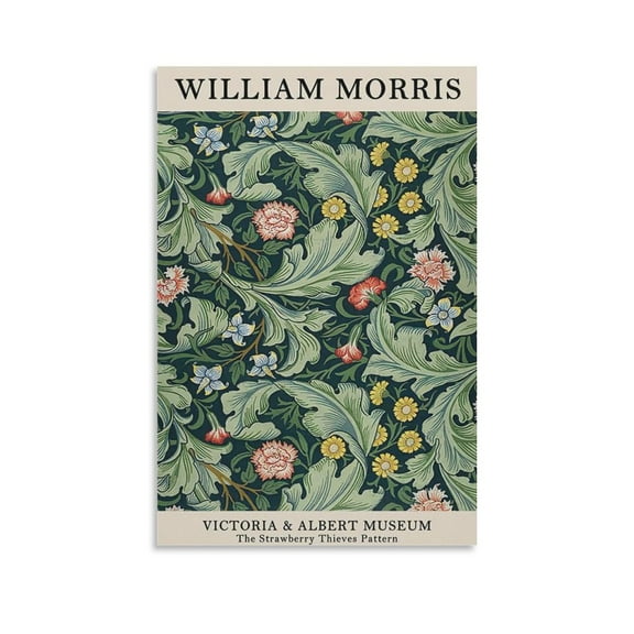 William Morris Print Painting (80) Room Aesthetic Poster Print Art Wall Painting Canvas Posters Gifts Modern Bedroom Decor 16x24inch(40x60cm)